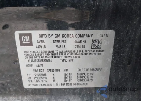 2018 Buick Encore Preferred Ii from USA, damaged, VIN KL4CJFSB8JB570064